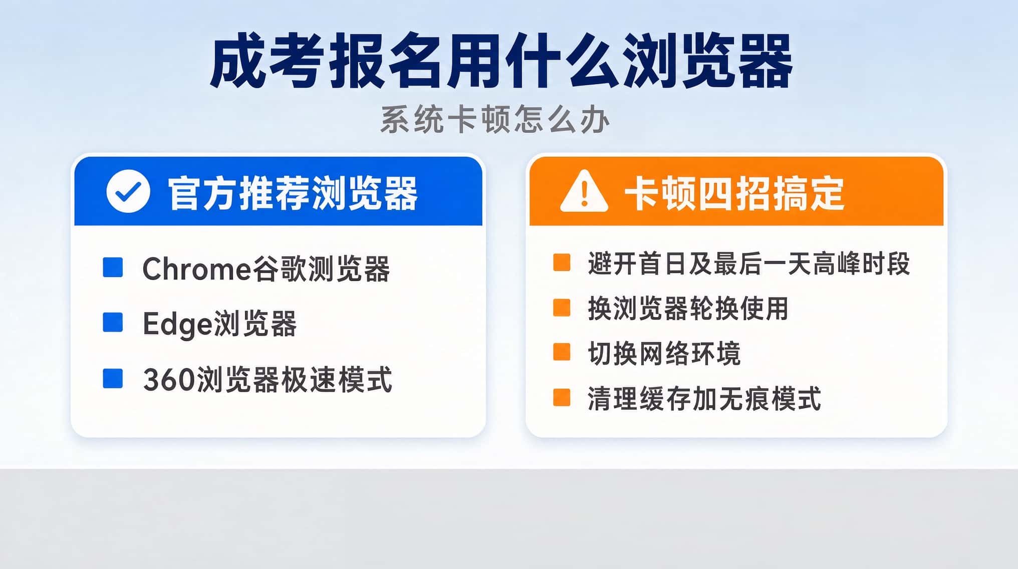2026辽宁成人高考报名浏览器推荐与系统卡顿解决办法