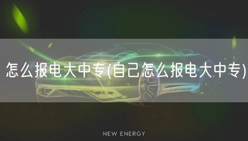 怎么报电大中专(自己怎么报电大中专)