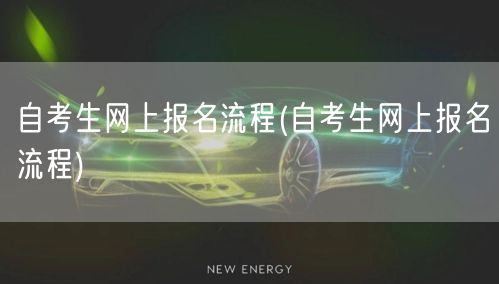 自考生网上报名流程(自考生网上报名流程)