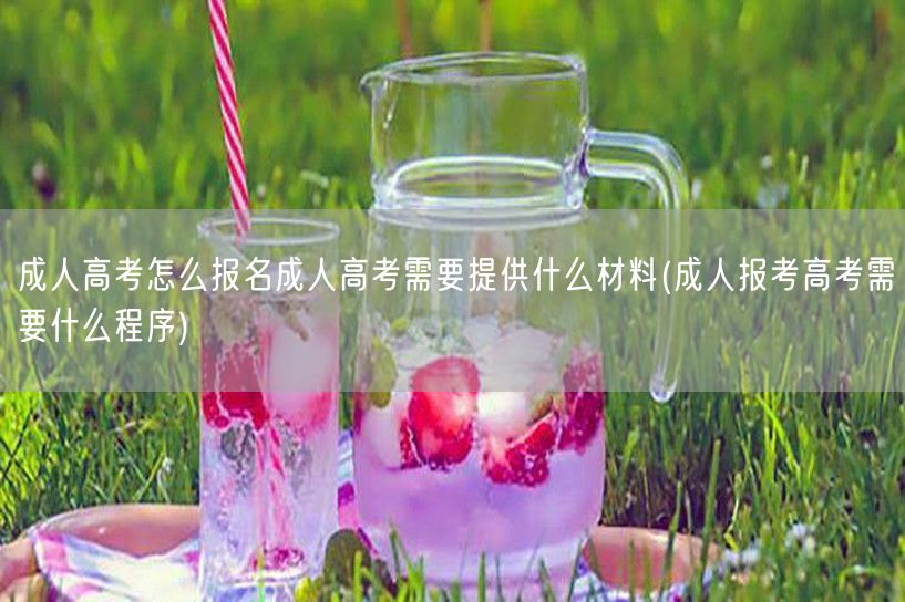 成人高考怎么报名成人高考需要提供什么材料