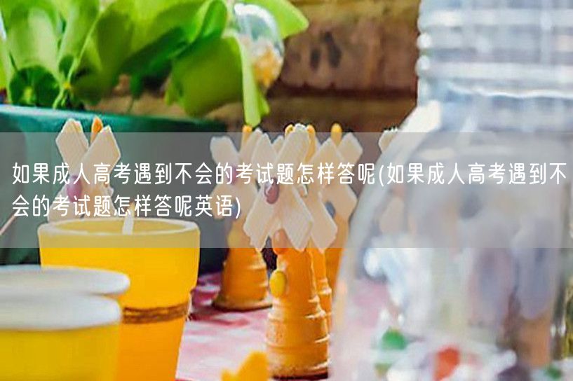 如果成人高考遇到不会的考试题怎样答呢(如