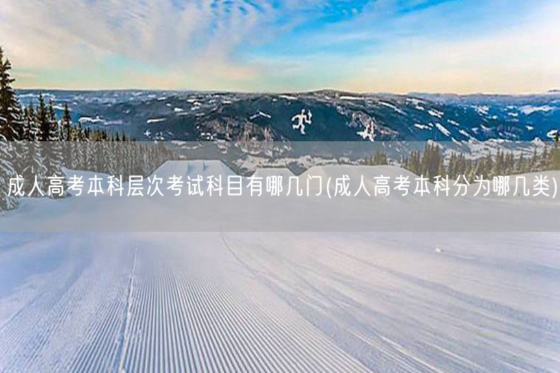 成人高考本科层次考试科目有哪几门(成人高