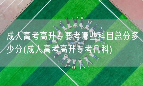 成人高考高升专要考哪些科目总分多少分(成
