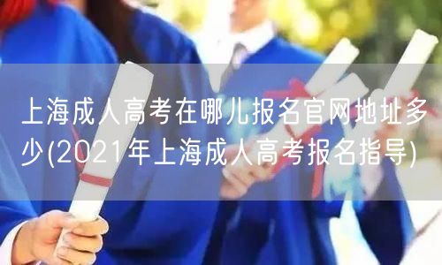 上海成人高考在哪儿报名官网地址多少(20