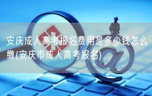 安庆成人高考报名费用是多少钱怎么缴(安庆