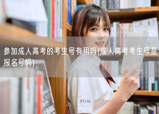 参加成人高考的考生号有用吗(成人高考考生