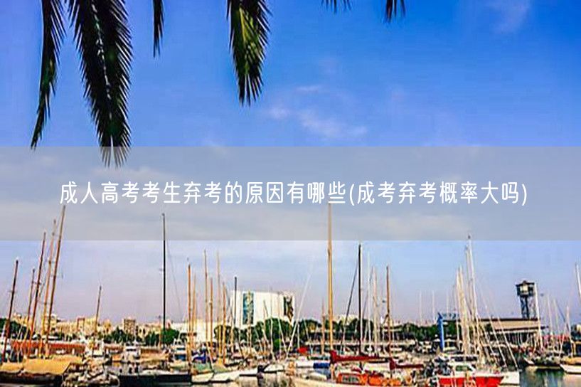 成人高考考生弃考的原因有哪些(成考弃考概