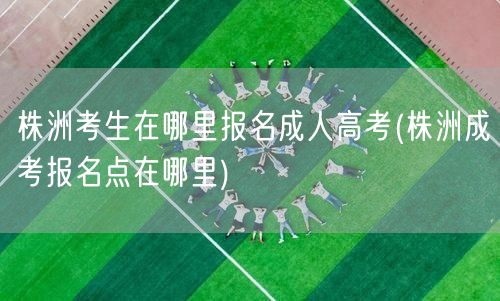株洲考生在哪里报名成人高考(株洲成考报名