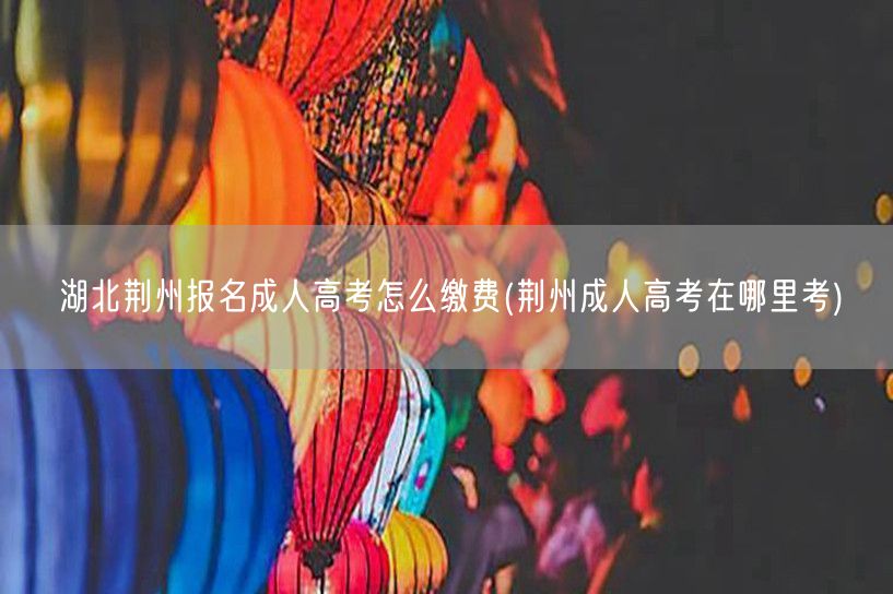 湖北荆州报名成人高考怎么缴费(荆州成人高