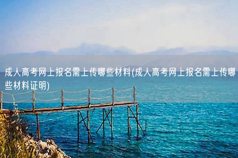 成人高考网上报名需上传哪些材料(成人高考
