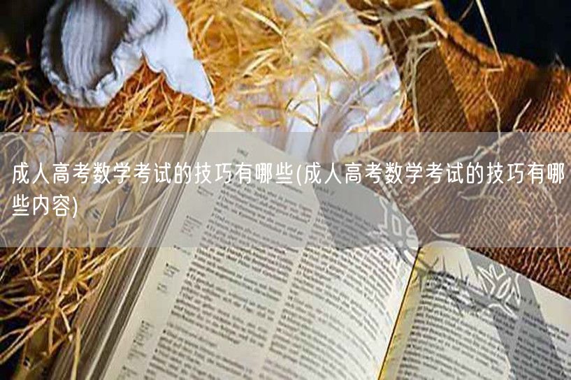 成人高考数学考试的技巧有哪些(成人高考数