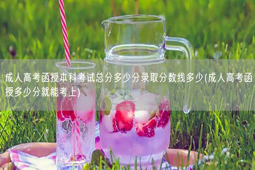 成人高考函授本科考试总分多少分录取分数线