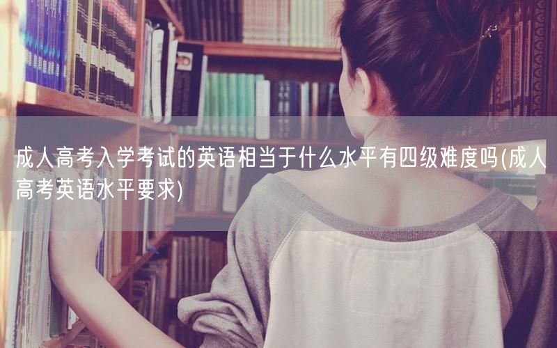成人高考入学考试的英语相当于什么水平有四
