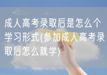 成人高考录取后是怎么个学习形式(参加成人