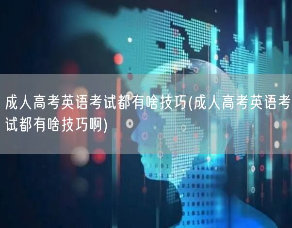 成人高考英语考试都有啥技巧(成人高考英语