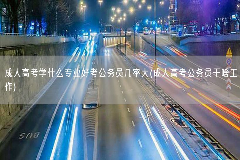成人高考学什么专业好考公务员几率大(成人