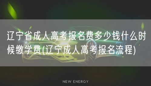 辽宁省成人高考报名费多少钱什么时候缴学费