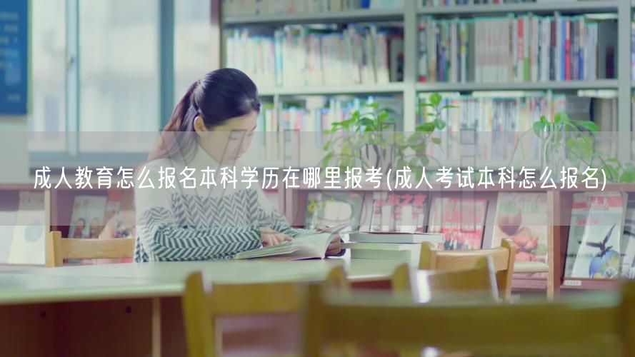 成人教育怎么报名本科学历在哪里报考(成人