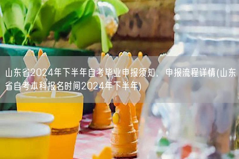 山东省2024年下半年自考毕业申报须知，