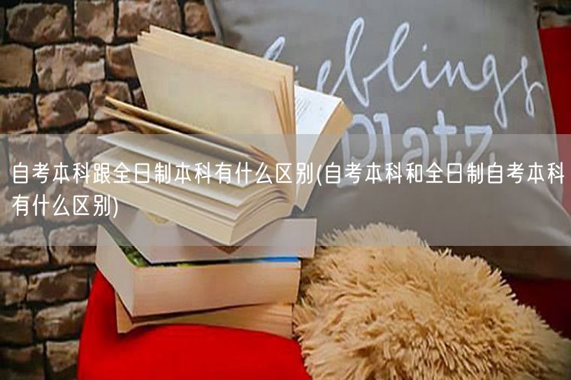 自考本科跟全日制本科有什么区别(自考本科