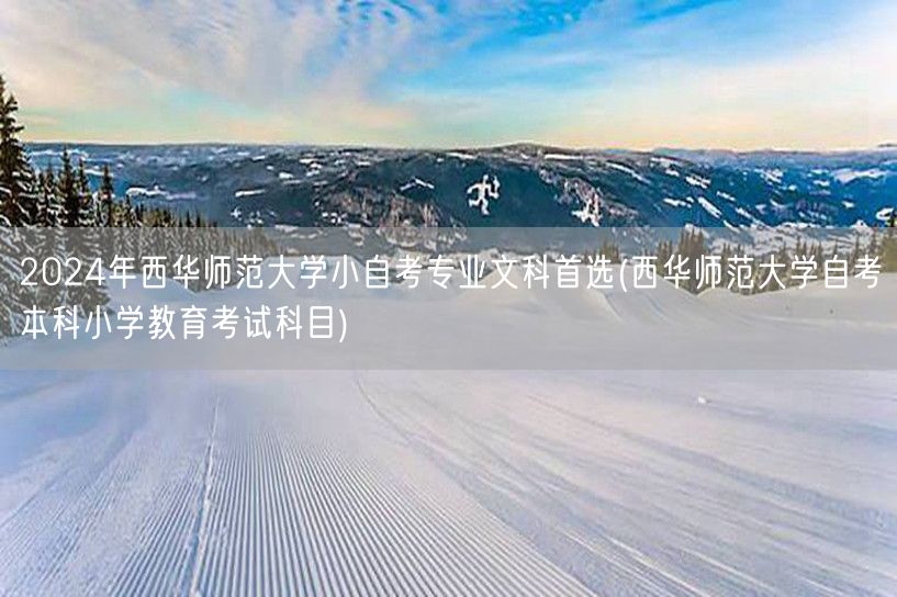 2024年西华师范大学小自考专业文科首选