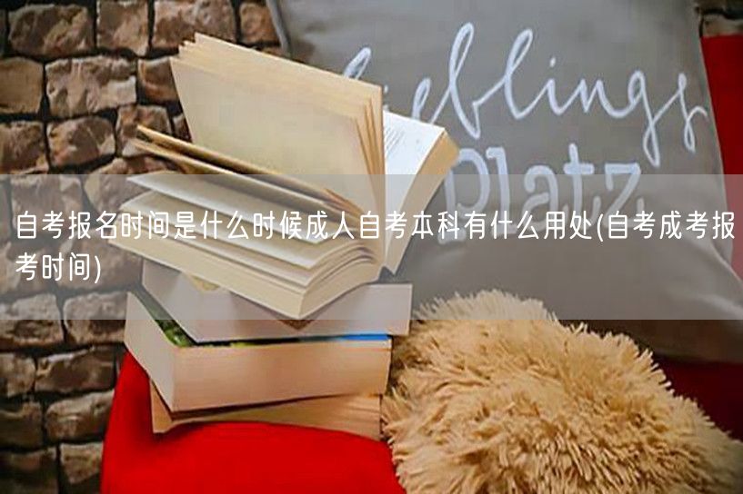 自考报名时间是什么时候成人自考本科有什么