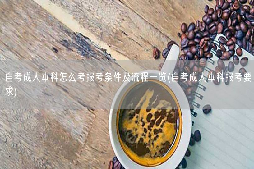自考成人本科怎么考报考条件及流程一览(自