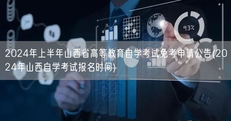 2024年上半年山西省高等教育自学考试免