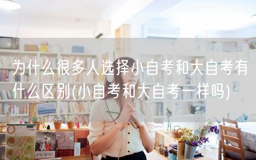 为什么很多人选择小自考和大自考有什么区别