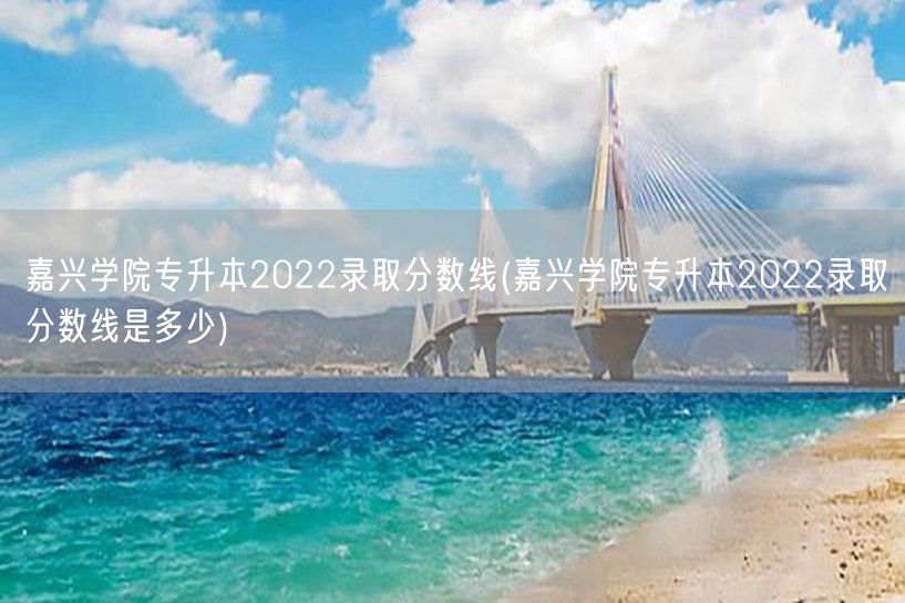 嘉兴学院专升本2022录取分数线(嘉兴学