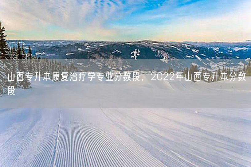 山西专升本康复治疗学专业分数段，2022