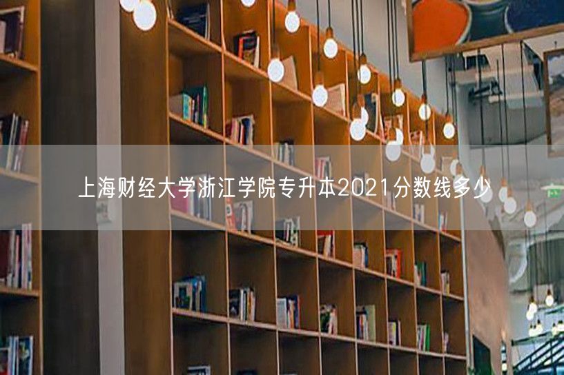 上海财经大学浙江学院专升本2021分数线