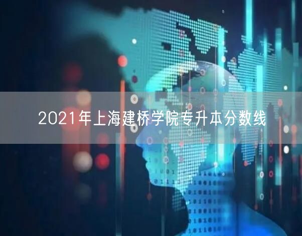 2021年上海建桥学院专升本分数线