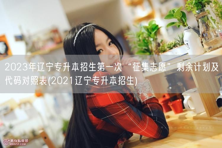 2023年辽宁专升本招生第一次“征集志愿