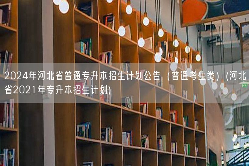 2024年河北省普通专升本招生计划公告（