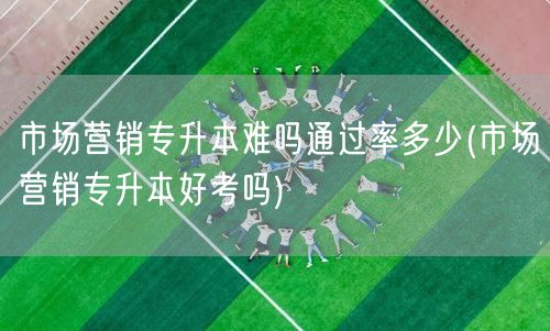 市场营销专升本难吗通过率多少(市场营销专
