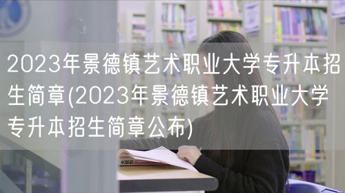 2023年景德镇艺术职业大学专升本招生简