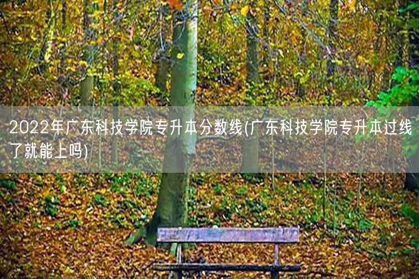 2022年广东科技学院专升本分数线(广东