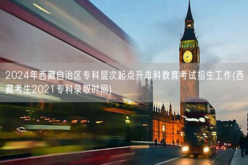2024年西藏自治区专科层次起点升本科教
