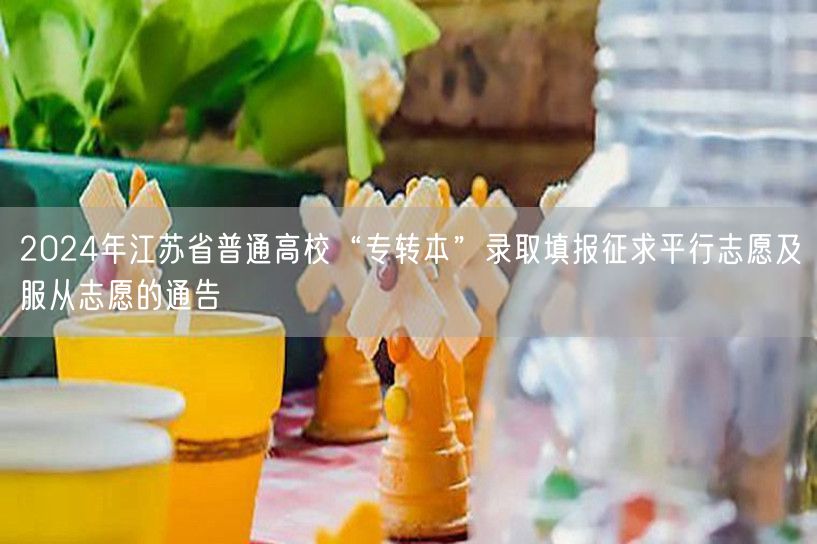 2024年江苏省普通高校“专转本”录取填