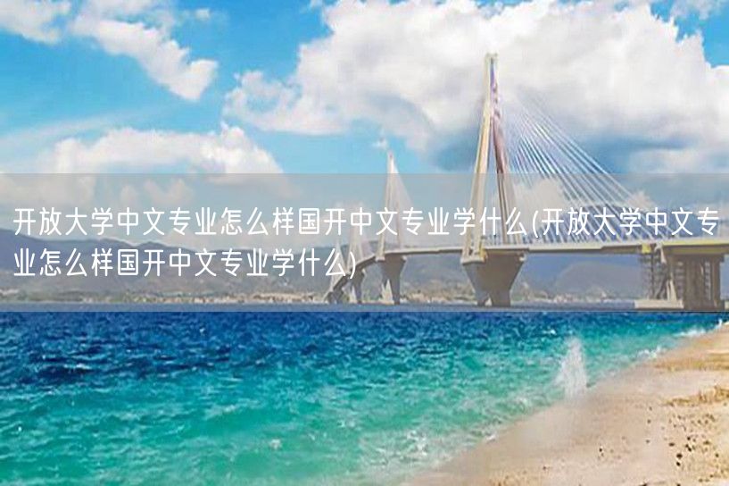 开放大学中文专业怎么样国开中文专业学什么