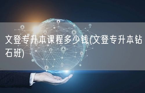 文登专升本课程多少钱(文登专升本钻石班)