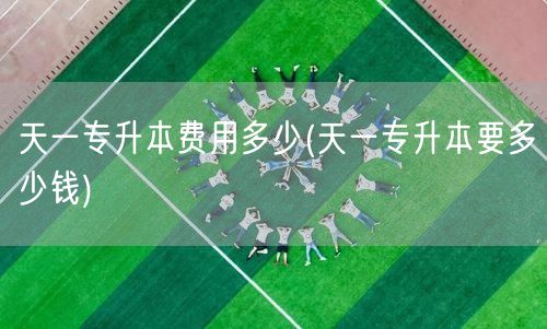 天一专升本费用多少(天一专升本要多少钱)