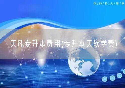 天凡专升本费用(专升本天软学费)