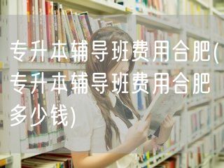 专升本辅导班费用合肥(专升本辅导班费用合