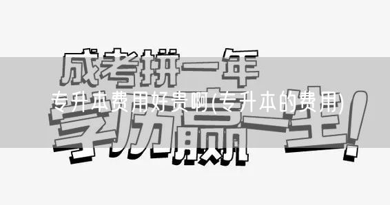 专升本费用好贵啊(专升本的费用)