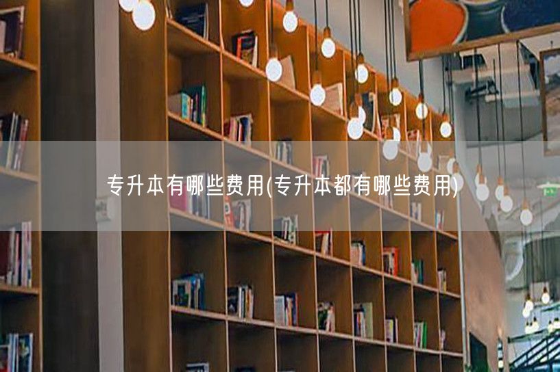 专升本有哪些费用(专升本都有哪些费用)