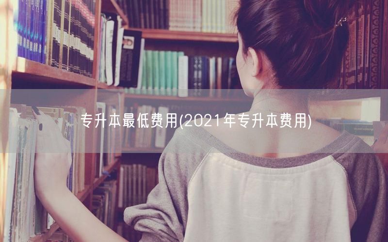 专升本最低费用(2021年专升本费用)