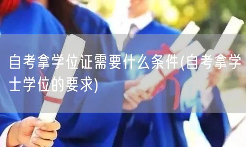 自考拿学位证需要什么条件(自考拿学士学位