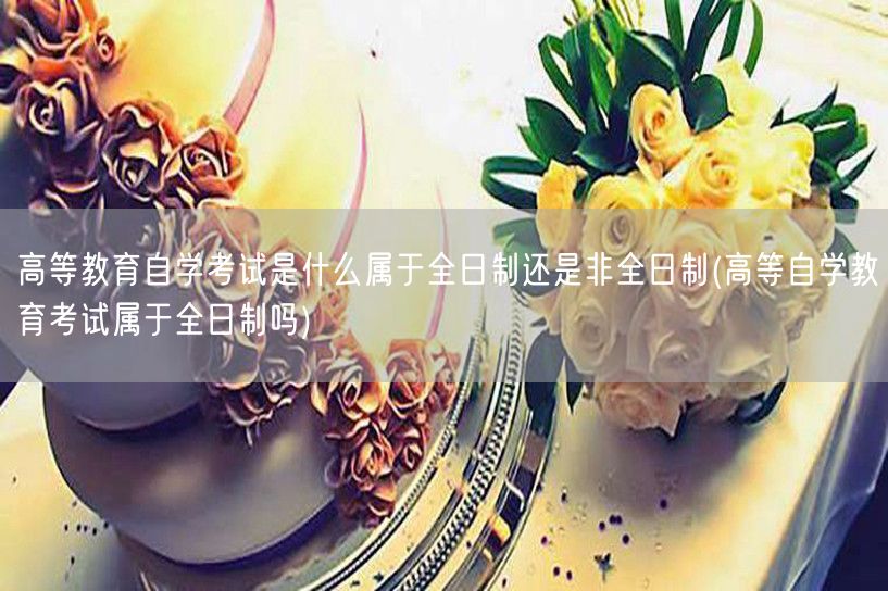 高等教育自学考试是什么属于全日制还是非全